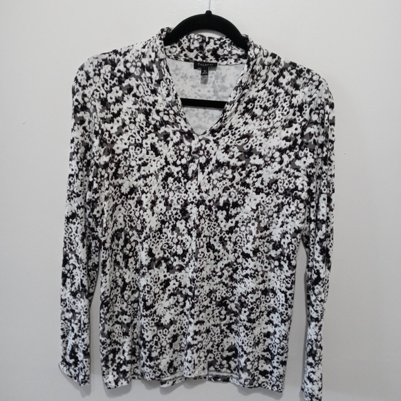 Talbots Long Sleeves Stretch Floral Print  Blouse Small Petites - Picture 2 of 9